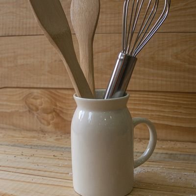 Wooden Spatula & Steel Whisk Set