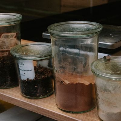 Glass Spice Storage Jar Set