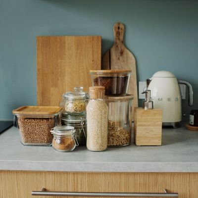 Glass Storage Jars & Kettle Set